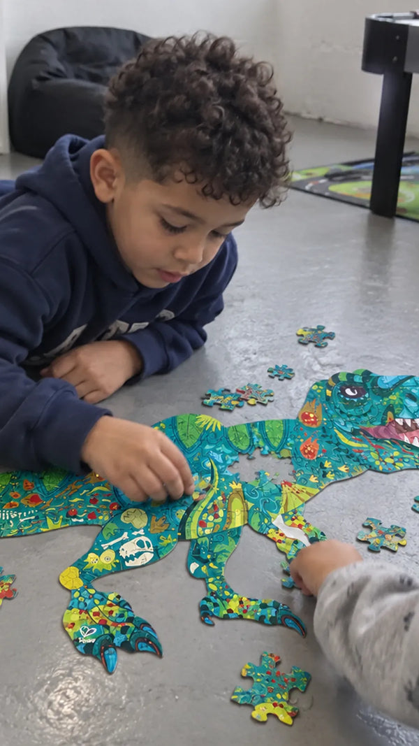 Quebra-Cabeça de Chão Dinossauro Brilhante Hape CLI3