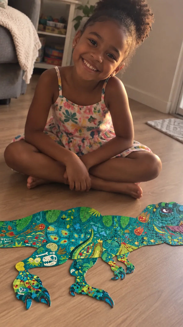 Quebra-Cabeça de Chão Dinossauro Brilhante Hape CLI5