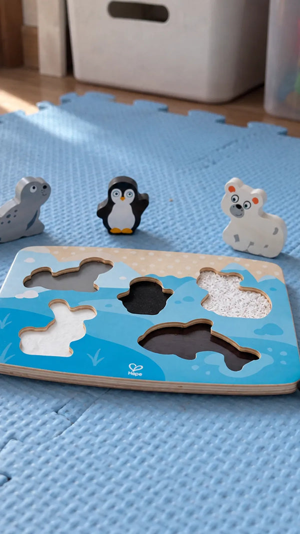 Quebra-Cabeça Tátil Animais Polares Hape CLI3