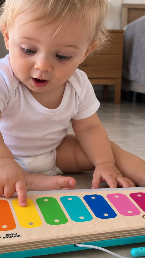Cliente com o Xilofone Magic Touch Hape 5