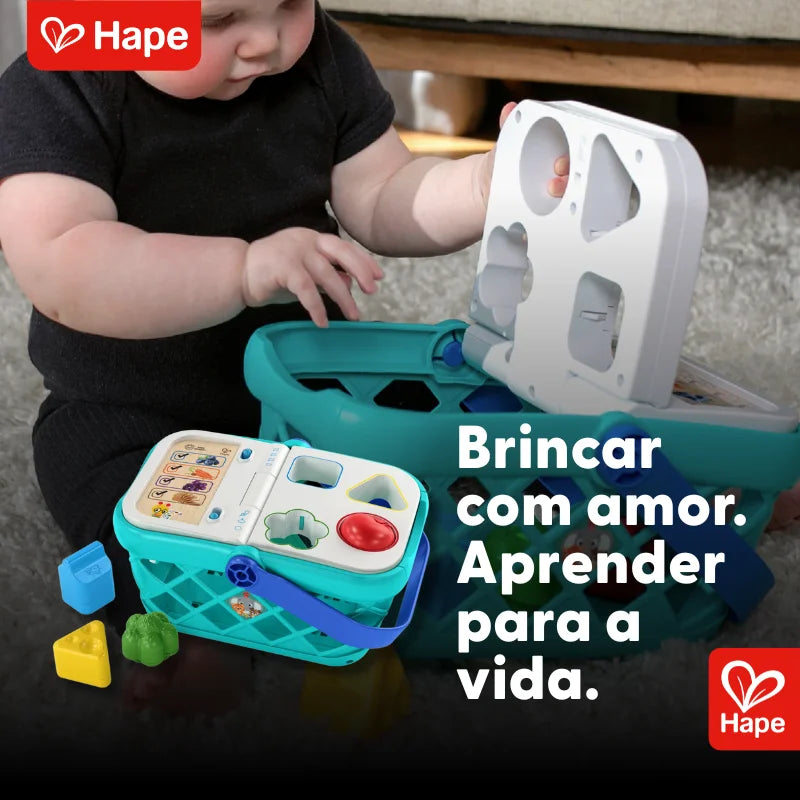 Cesta de Compras Infantil com Encaixe de Formas e Sons | Hape