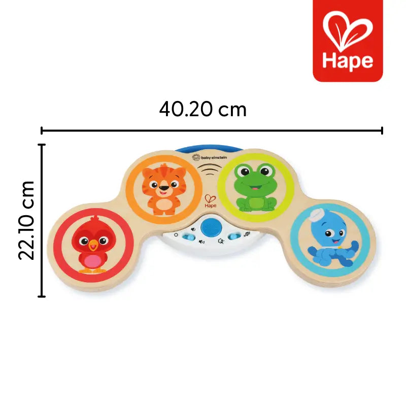 Bateria Musical Infantil de Madeira com Tecnologia Magic Touch Ritmos Guiados – Hape