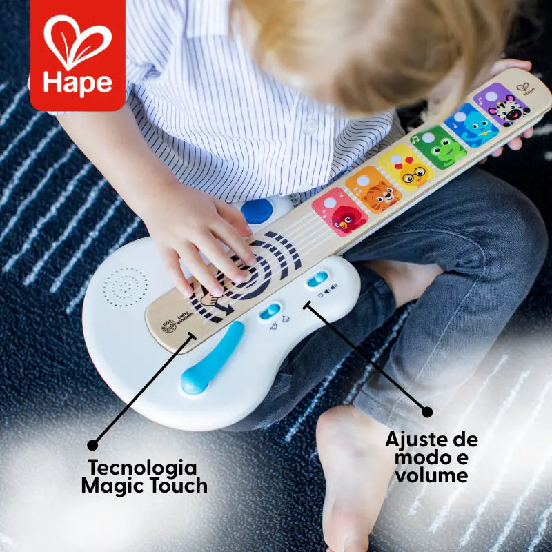 Guitarra Infantil Brinquedo Musical Educativo de Madeira com Magic Touch – Hape