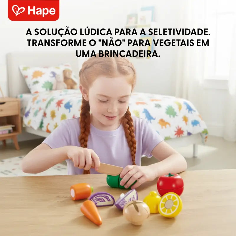 Set de Vegetais de Madeira para Cortar com Velcro | Hape