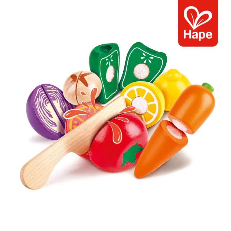 Set de Vegetais de Madeira para Cortar com Velcro | Hape