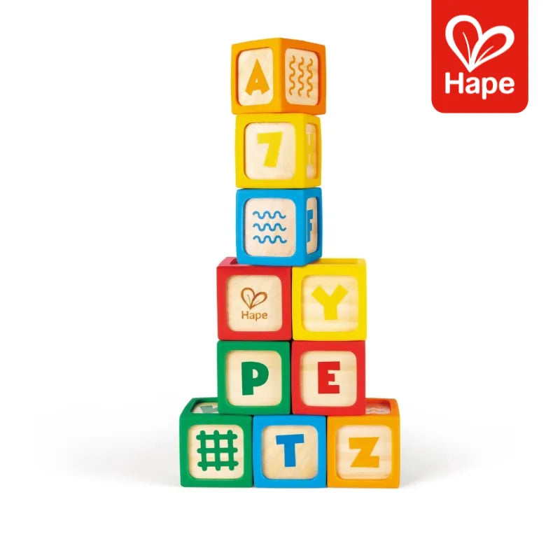 Blocos de Madeira e Silicone para Bebê: Empilhar e Aprender 6 Meses+ | Hape