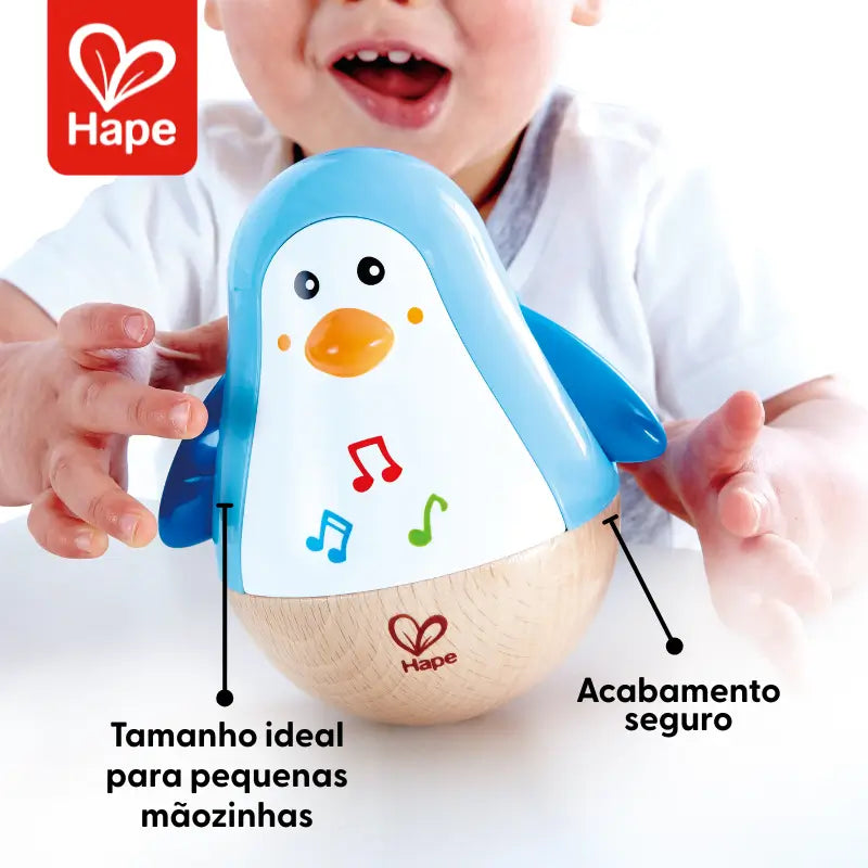 Pinguim Musical Sensorial Balançante Premium Com Movimento e Som Suave – Hape