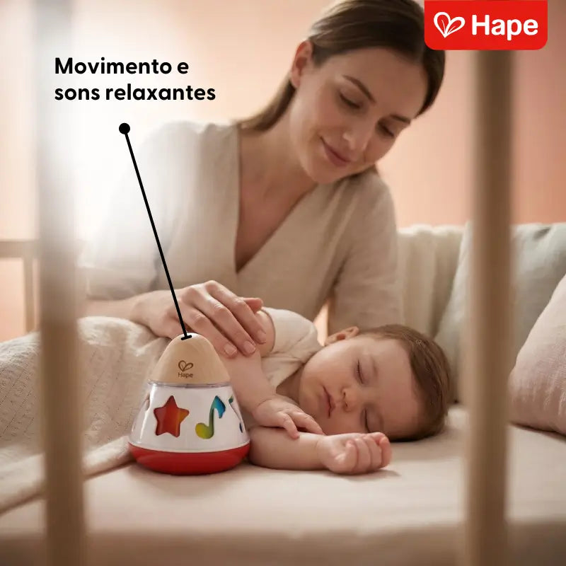 Caixa de Música Giratória Brinquedo Sensorial de Madeira com Design Alemão – Hape