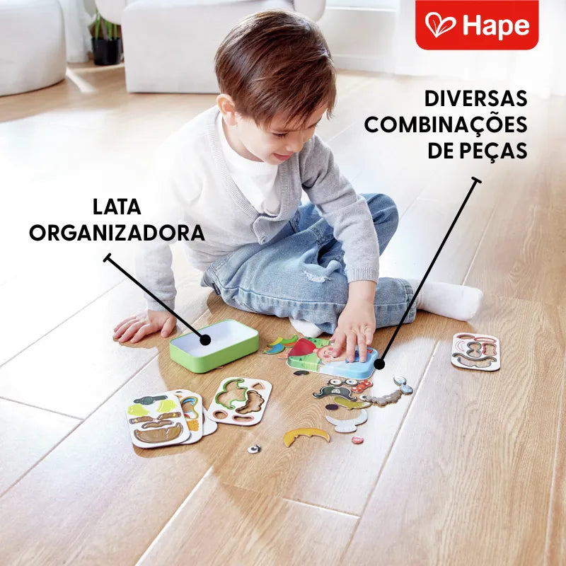 Jogo Magnético Infantil de Vestir Roupas e Criar Personagens 29 Peças | Hape