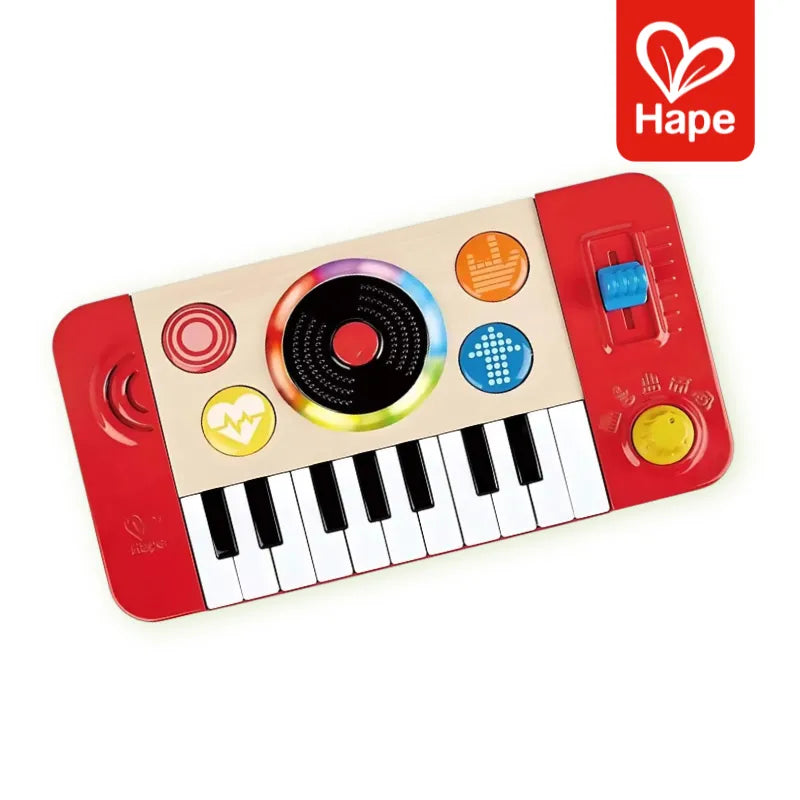 DJ Mix & Spin Studio Brinquedo Musical Infantil com Teclado, Luzes e Efeitos Especiais – Hape