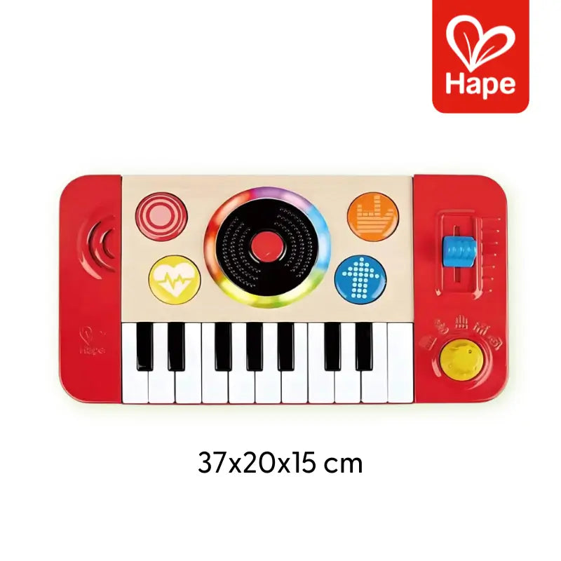 DJ Mix & Spin Studio Brinquedo Musical Infantil com Teclado, Luzes e Efeitos Especiais – Hape