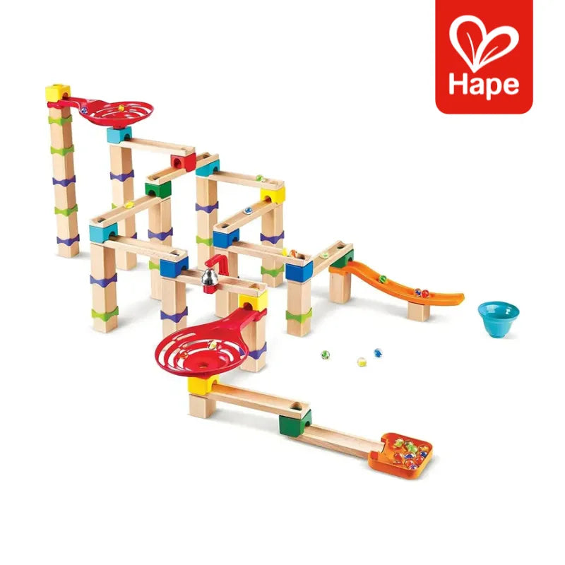 Pista de Obstáculos e Manobras para Bolinhas de Gude de Madeira DIY | HAPE