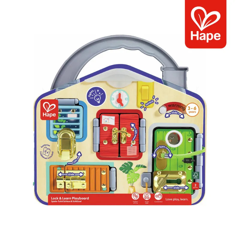 Painel de Atividades de Madeira com Trincos e Fechaduras | HAPE