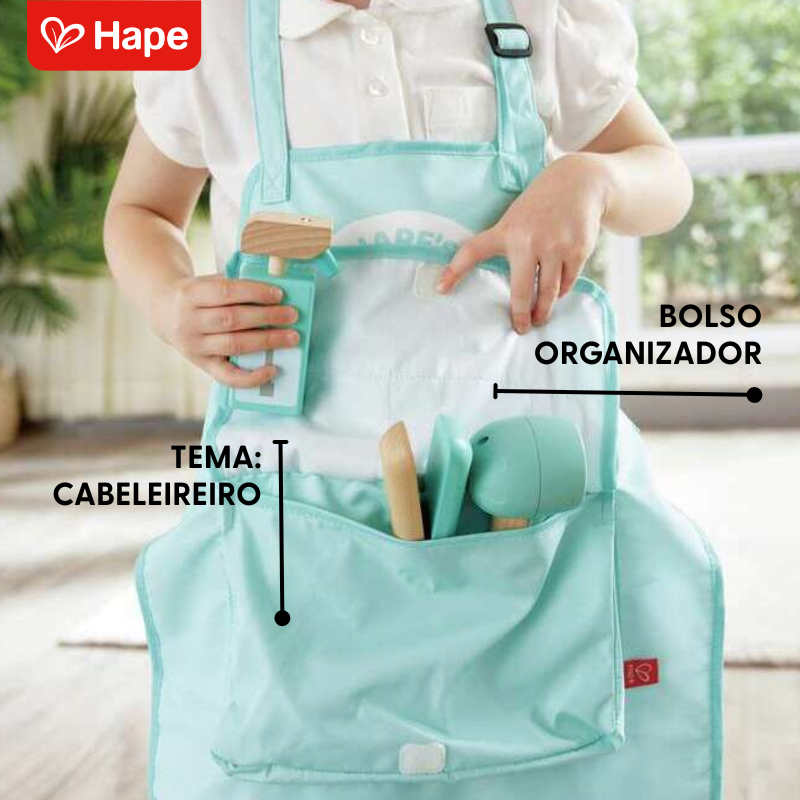 Set de Cabeleireiro Infantil de Madeira com Secador de Som | Hape