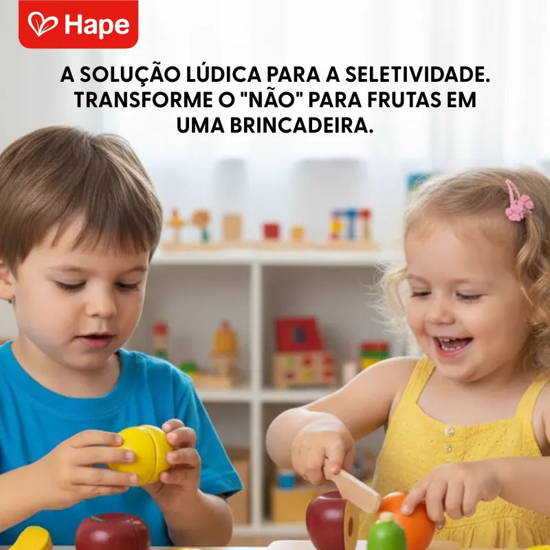 Set de Frutas de Madeira para Cortar com Velcro | Hape