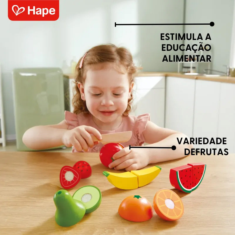 Set de Frutas de Madeira para Cortar com Velcro | Hape