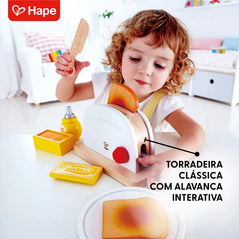 Torradeira Infantil de Madeira Funcional com Pão que Salta | Hape