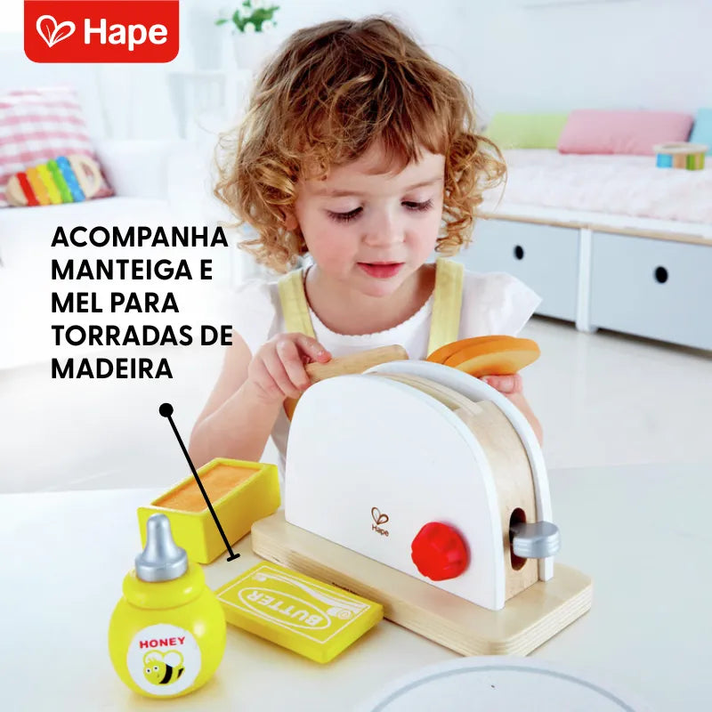 Torradeira Infantil de Madeira Funcional com Pão que Salta | Hape