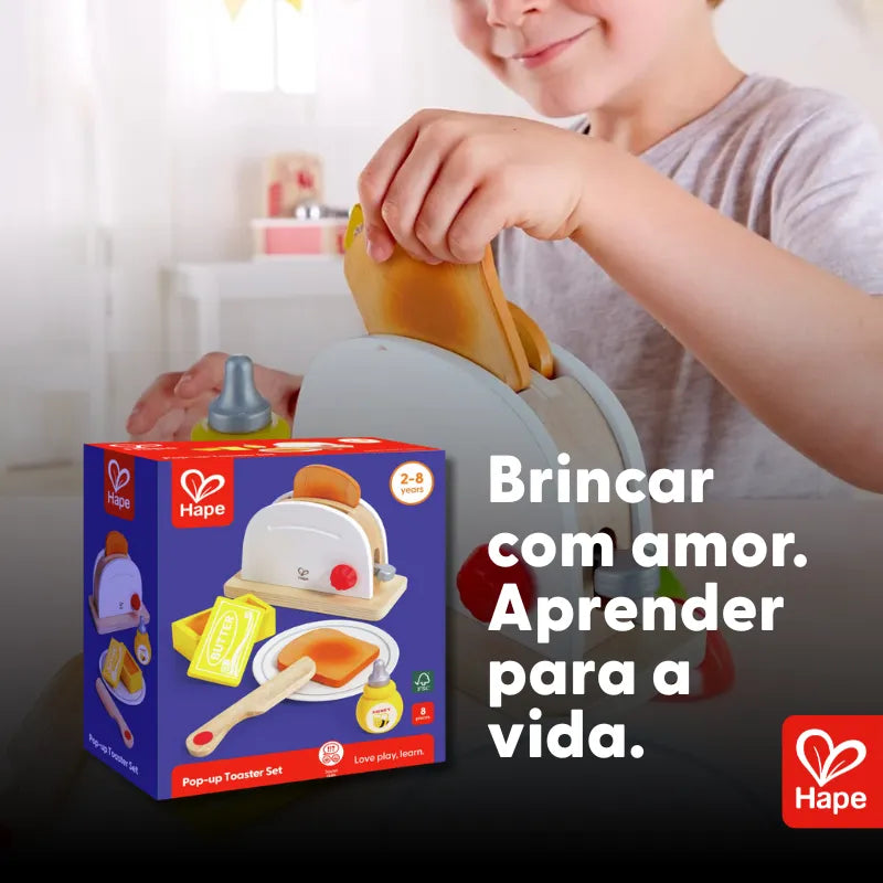 Torradeira Infantil de Madeira Funcional com Pão que Salta | Hape