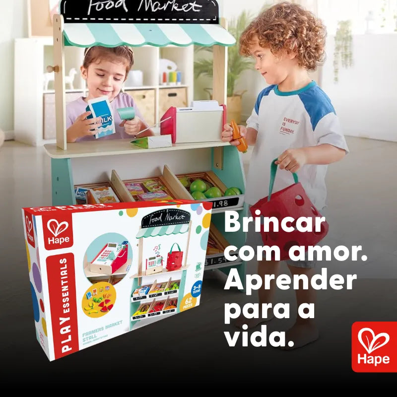 Barraca de Feira e Mercado de Madeira com Acessórios Interativos | HAPE