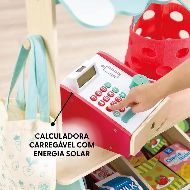 Barraca de Feira e Mercado de Madeira com Acessórios Interativos | HAPE