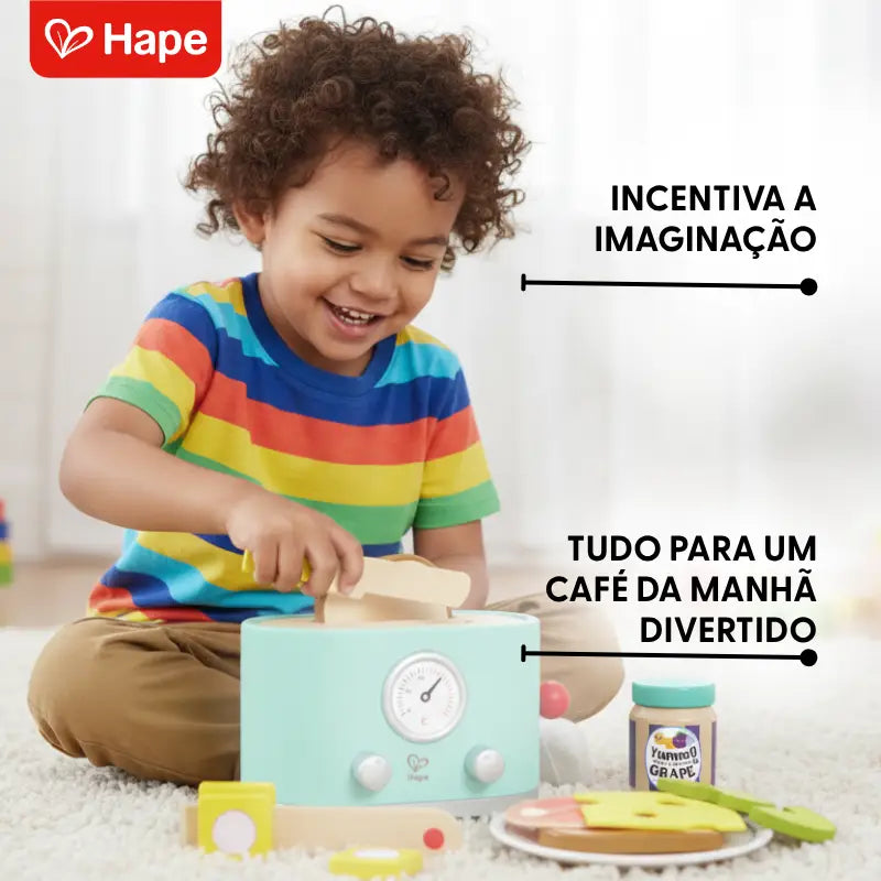 Torradeira Infantil Premium Pop-Up de Madeira Café da Manhã | Hape