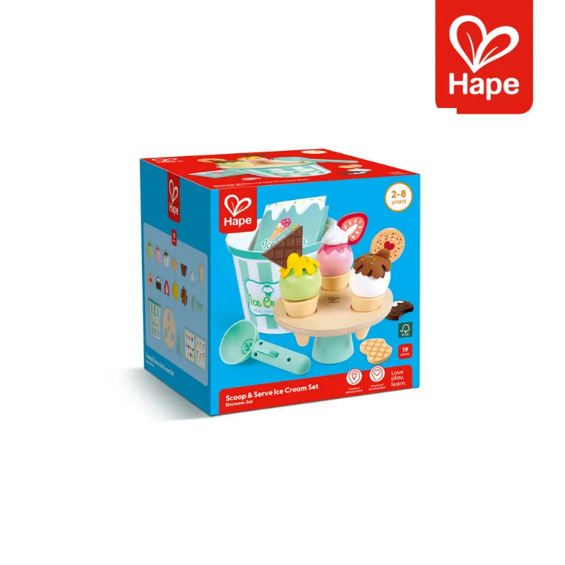 Kit Sorvetes Infantil 19 Peças com Expositor Giratório e Colher | Hape