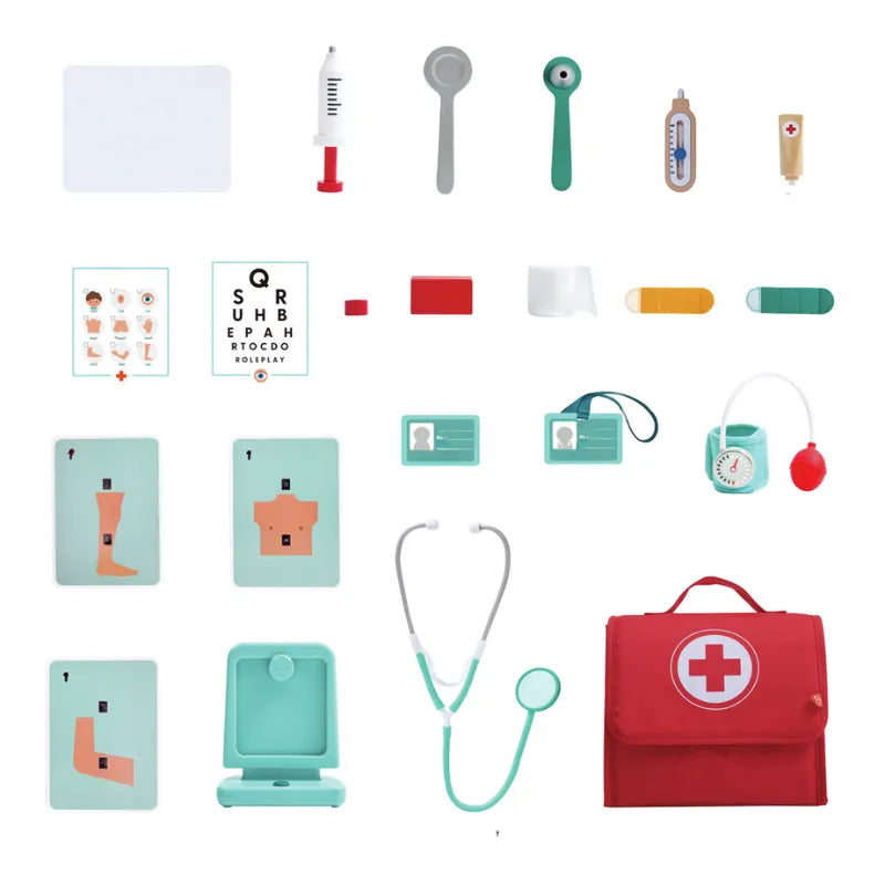 Kit de Médico Infantil de Madeira com Maleta 22 Peças | HAPE