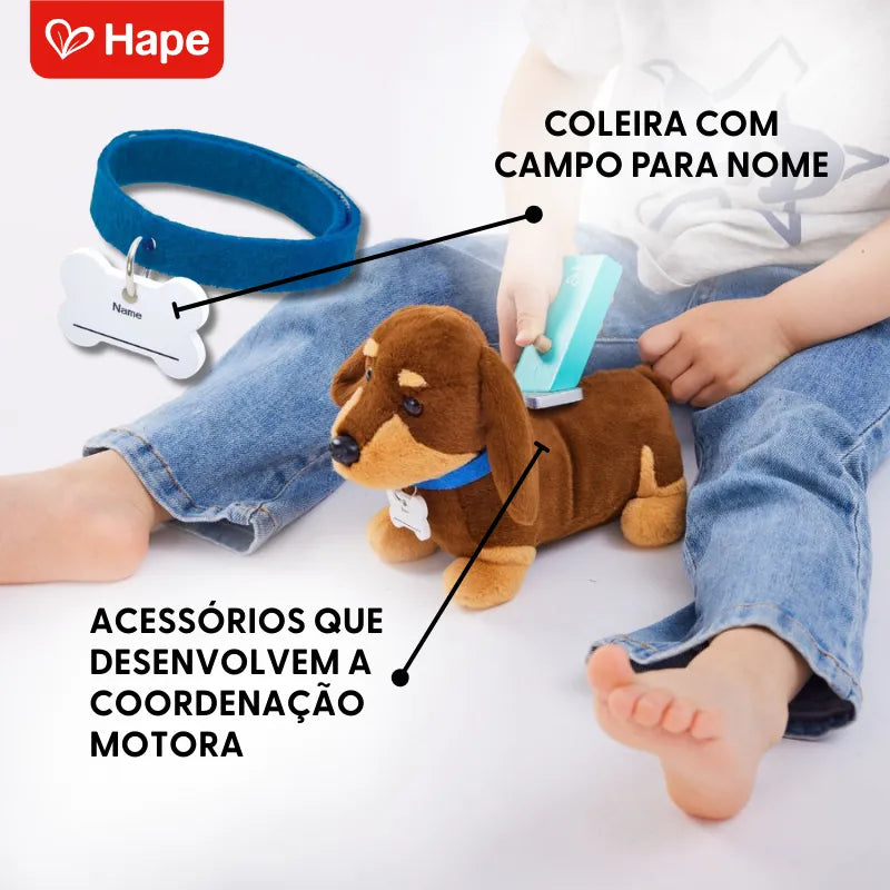 Kit 16 peças Veterinário Infantil de Madeira com Cachorro Eletrônico e Sons | Hape