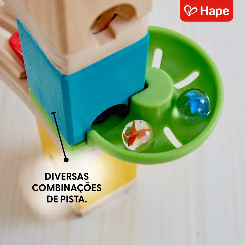 Pista de Bolinha de Gude de Madeira Cliffhanger 94 Peças | HAPE