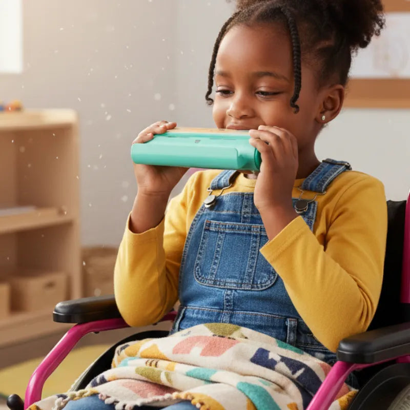 Gaita Infantil Educativa de Madeira com Luzes Guia, Músicas e Bateria Recarregável – Hape