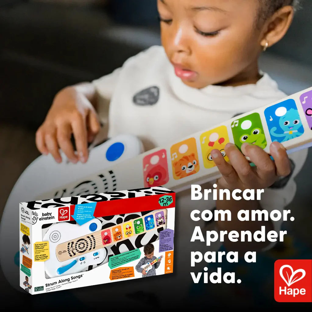 Guitarra Infantil Brinquedo Musical Educativo de Madeira com Magic Touch – Hape