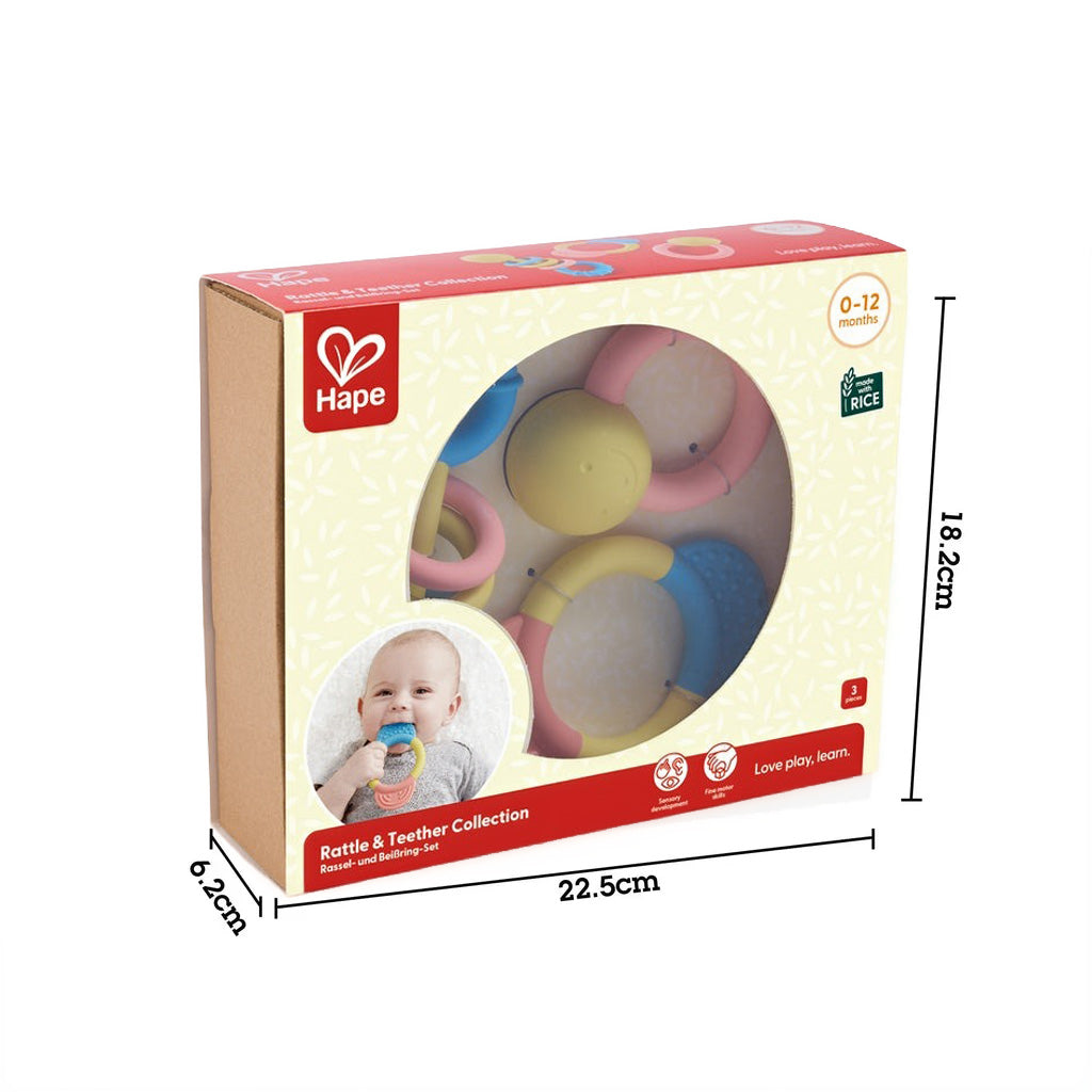 Kit Sensorial Premium para Bebês em Madeira com Texturas e Cores Suaves – Hape
