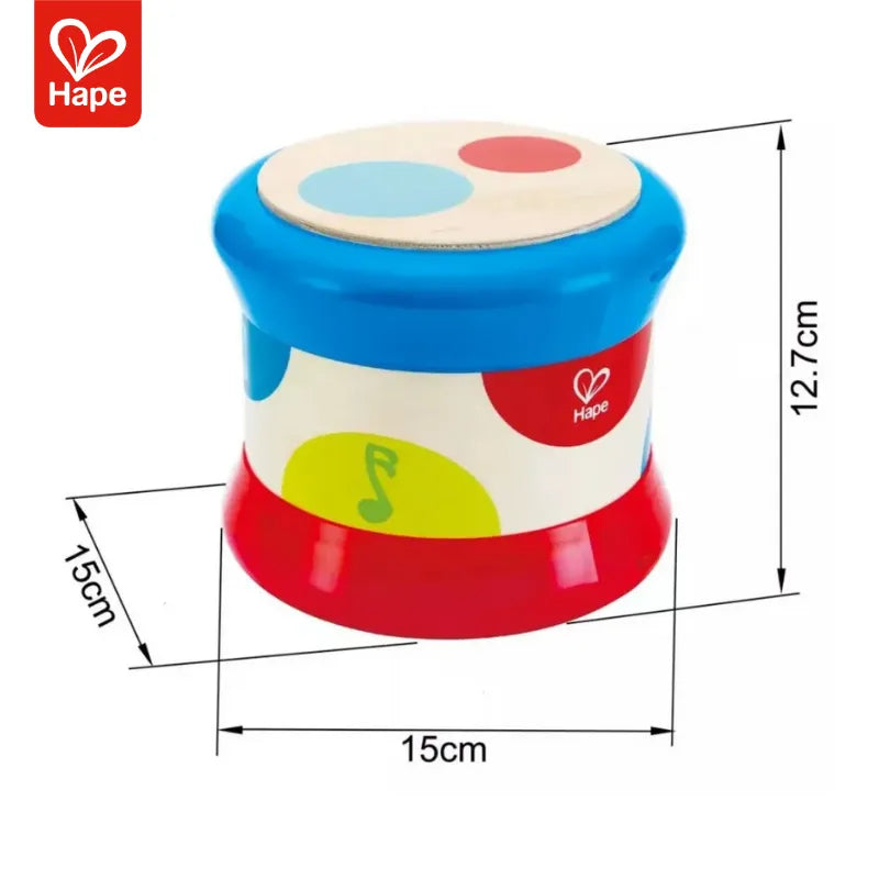 Tambor Musical Infantil de Madeira com Sons Luzes e Ritmos Guiados – Hape