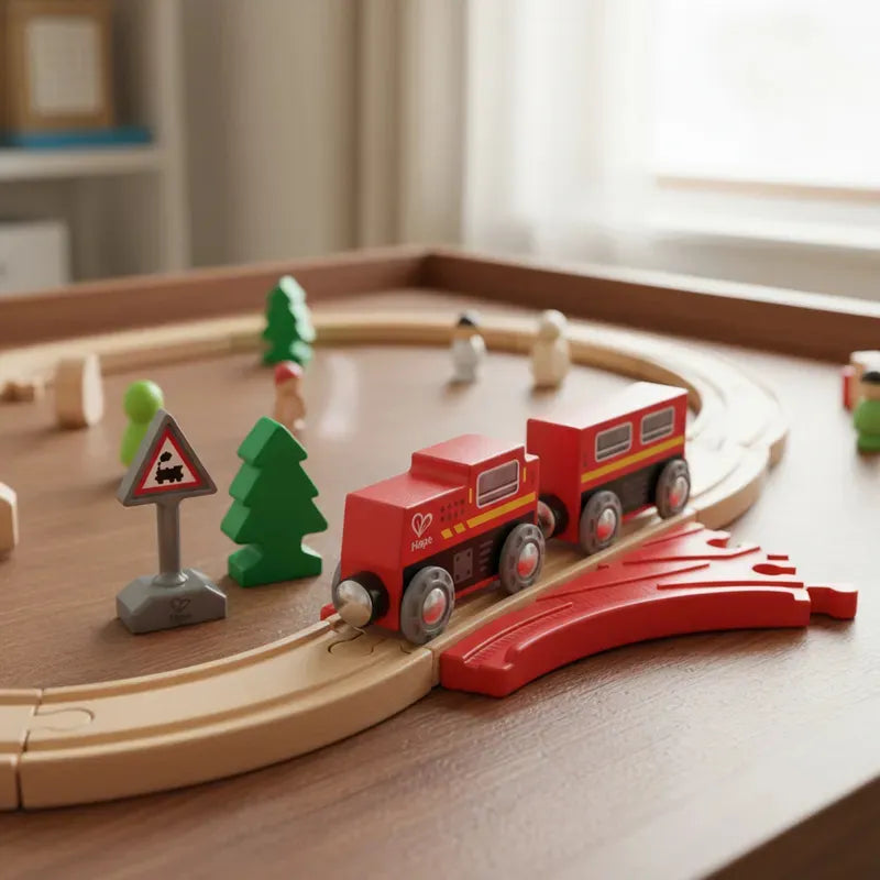 Ferrovia Clássica Formato de 8 Premium – Trenzinho Educativo de Madeira com Design Alemão – Hape