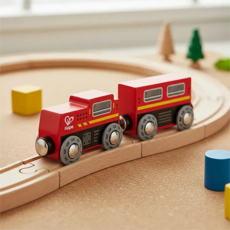 Ferrovia Clássica Formato de 8 Premium – Trenzinho Educativo de Madeira com Design Alemão – Hape