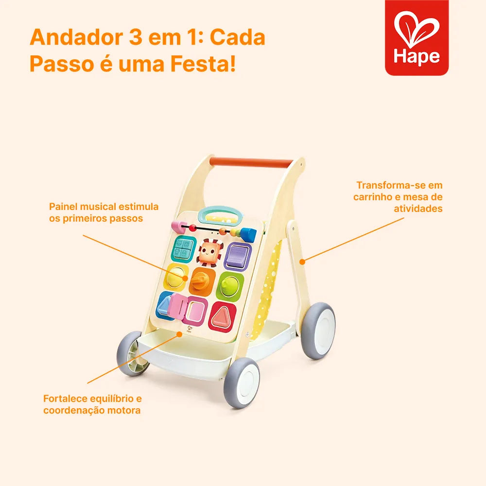 Andador Musical 3 em 1 Hape, foto 9