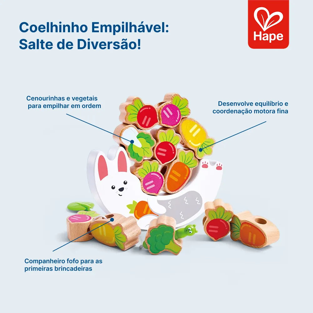 Jogo de Equilíbrio Coelho e Legumes Hape, foto 9