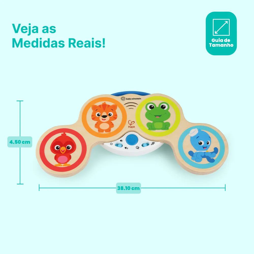 Bateria Magic Touch Hape - medidas