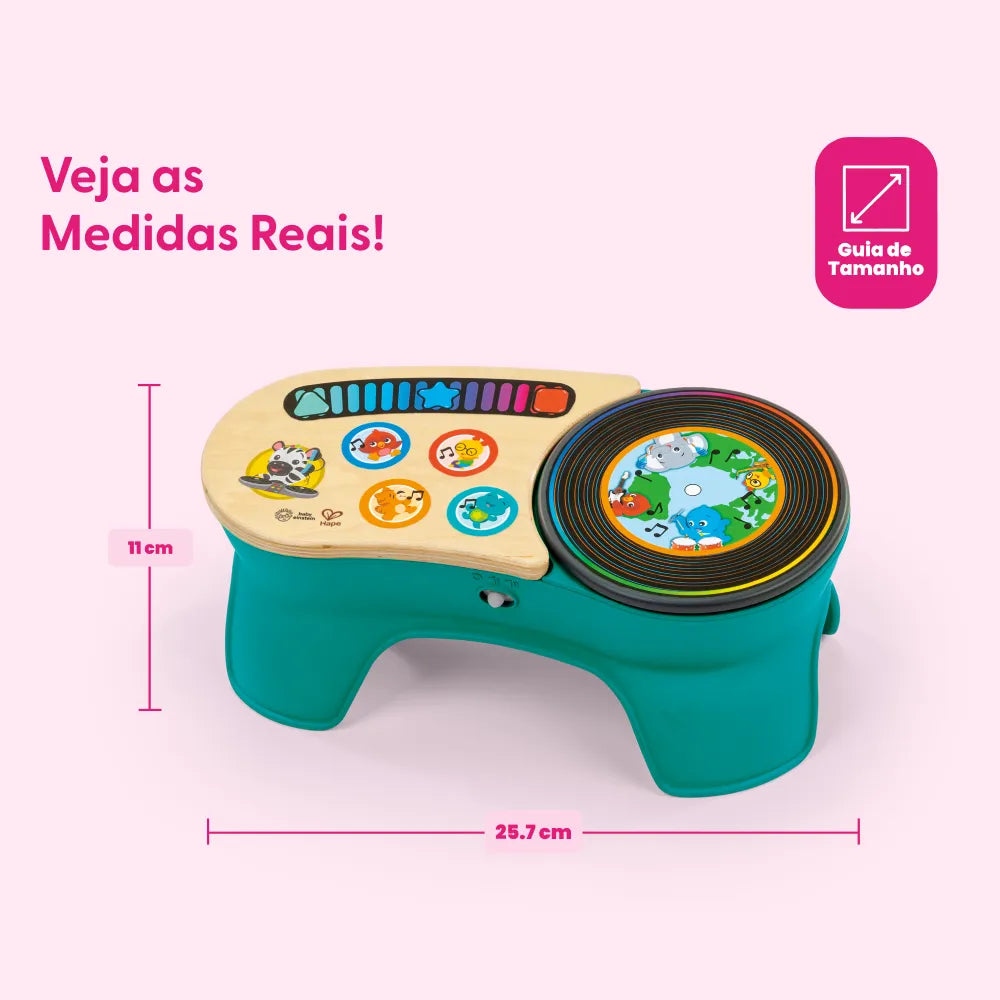 DJ Discovery Toca-discos Magic Touch Hape - medidas