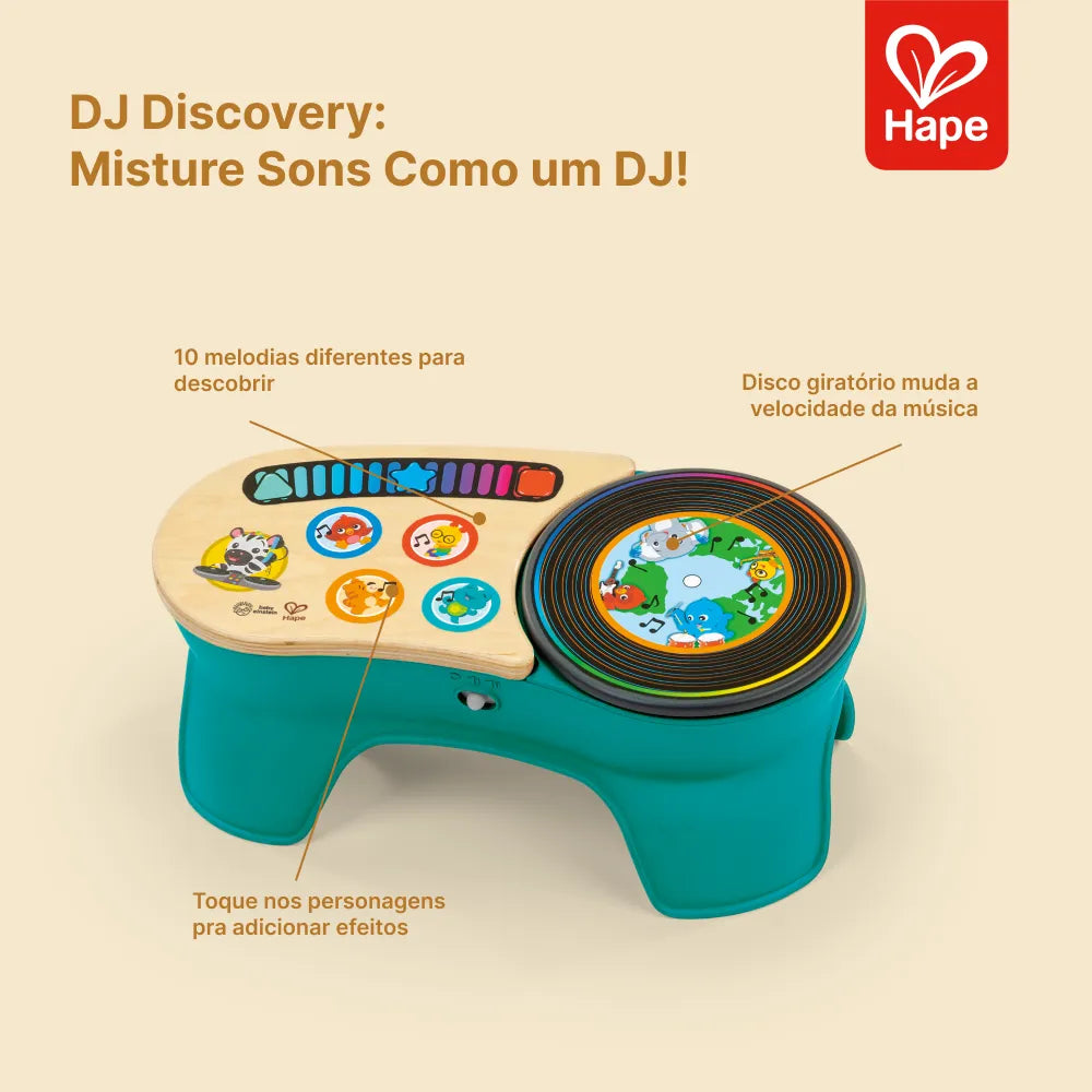 DJ Discovery Toca-discos Magic Touch Hape - benefícios