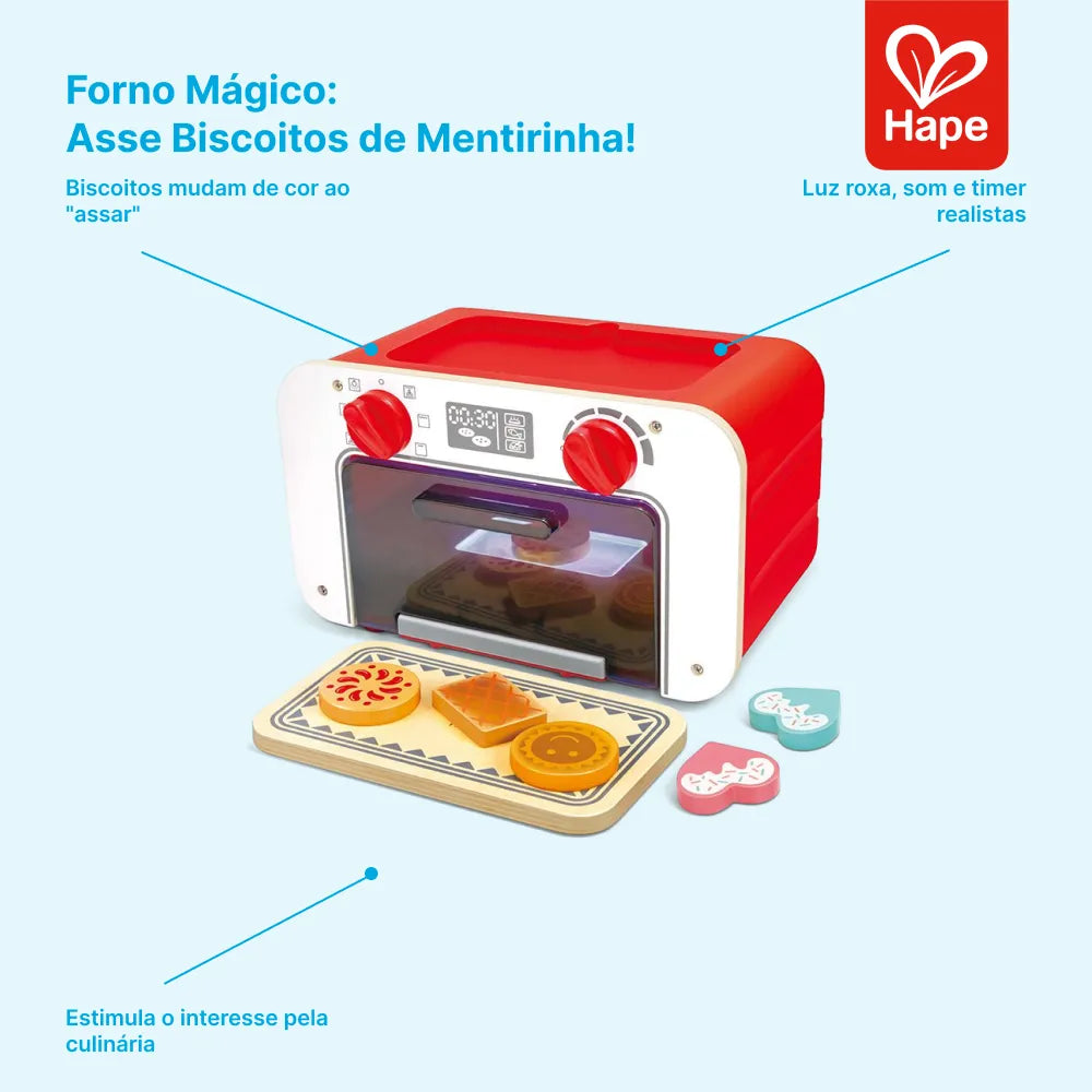 Infográfico do Meu Forninho Mágico de Biscoitos Hape