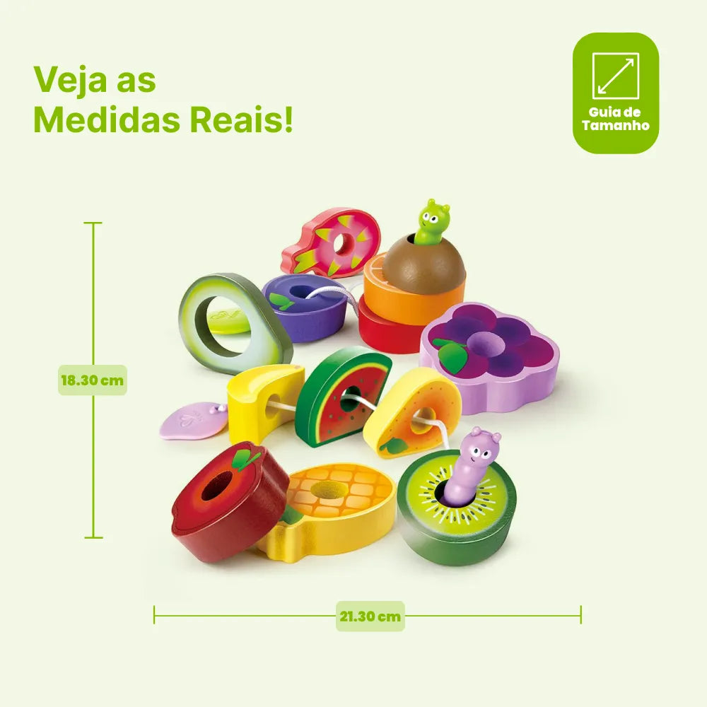 Conjunto Lagarta Festa das Frutas Hape - medidas