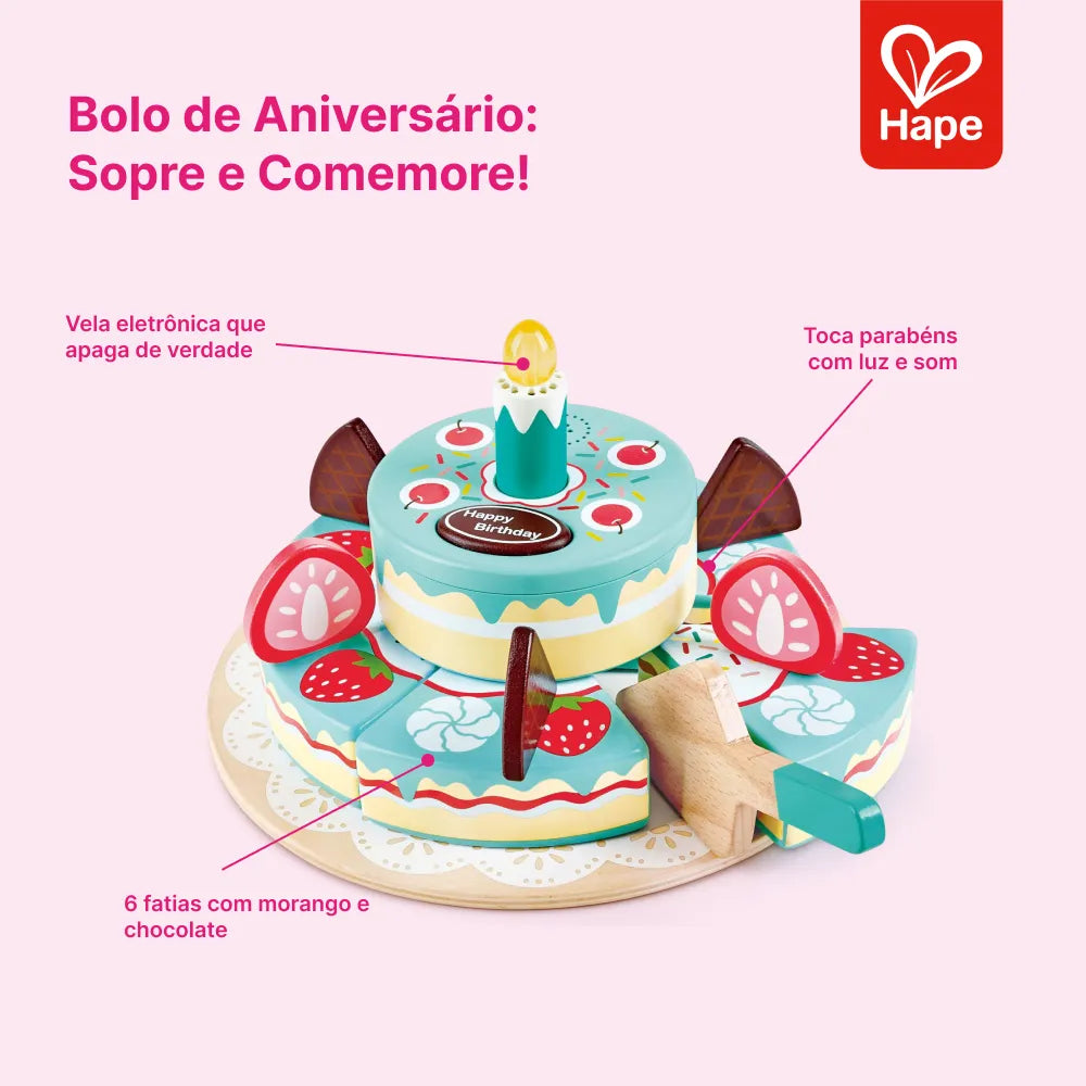Bolo de Aniversário Interativo Hape - benefícios