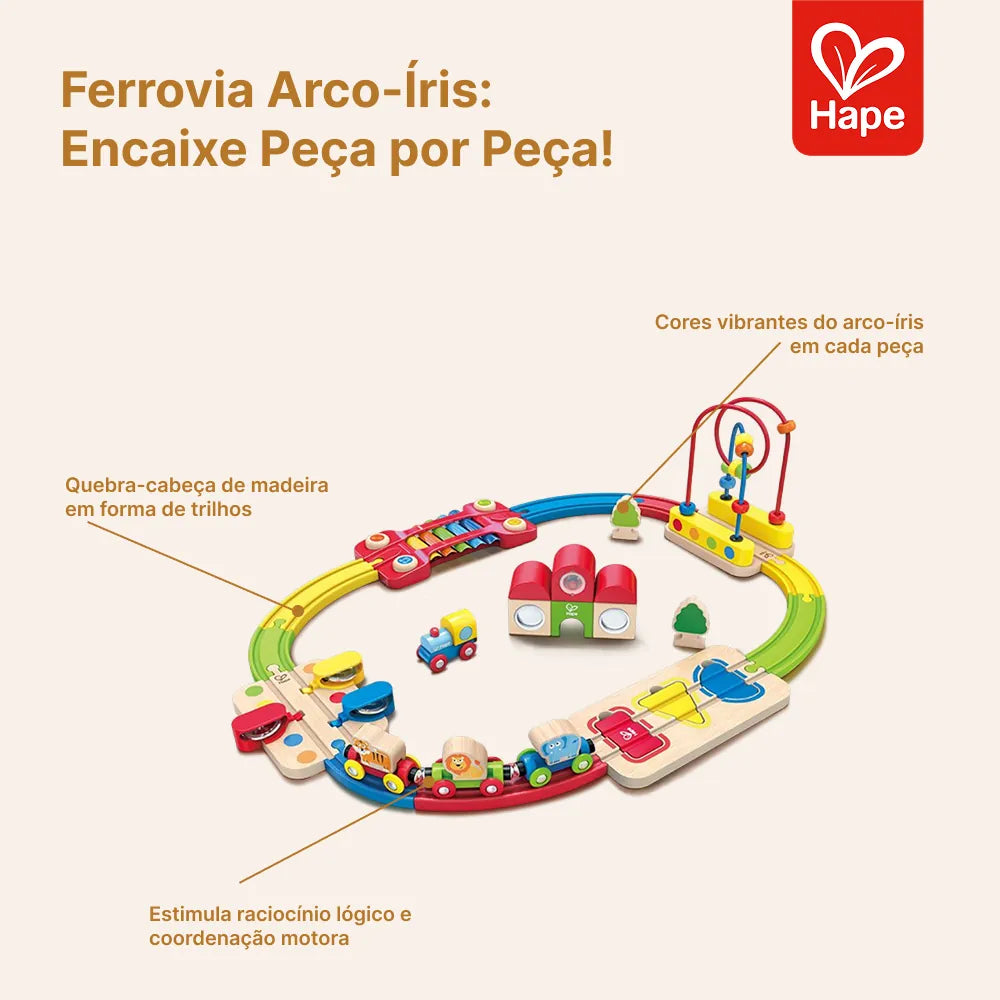 Ferrovia Quebra-Cabeça Arco-Íris Hape, foto 9