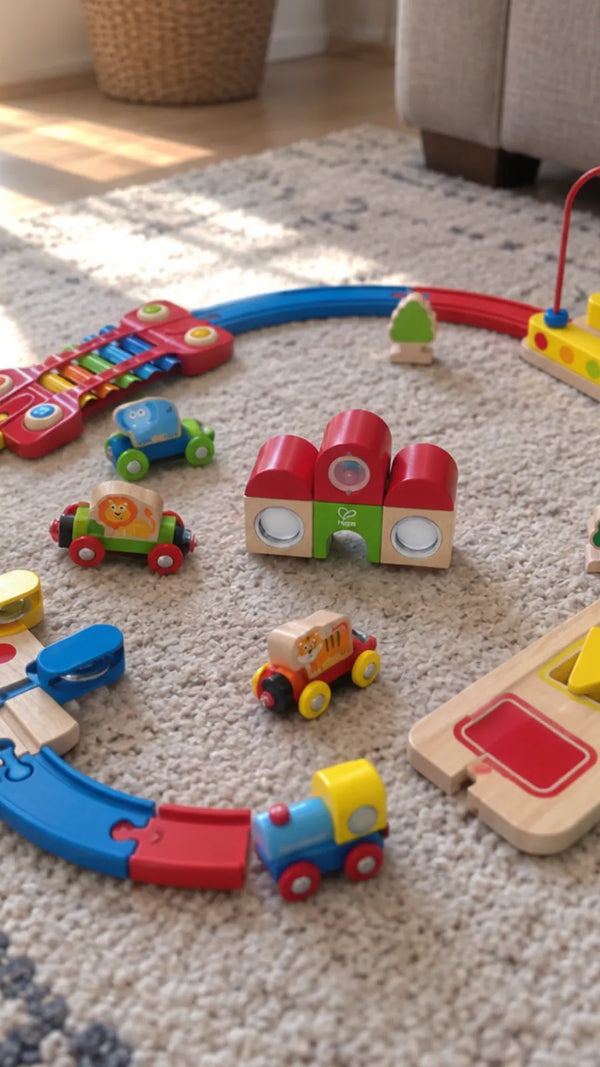 Ferrovia Quebra-Cabeça Arco-Íris Hape CLI1