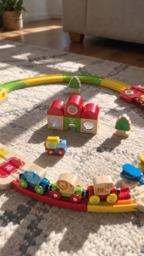 Ferrovia Quebra-Cabeça Arco-Íris Hape CLI5