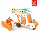 Helicóptero de Resgate de Brinquedo com Guincho, Maca e Socorrista 2 Anos+ | HAPE
