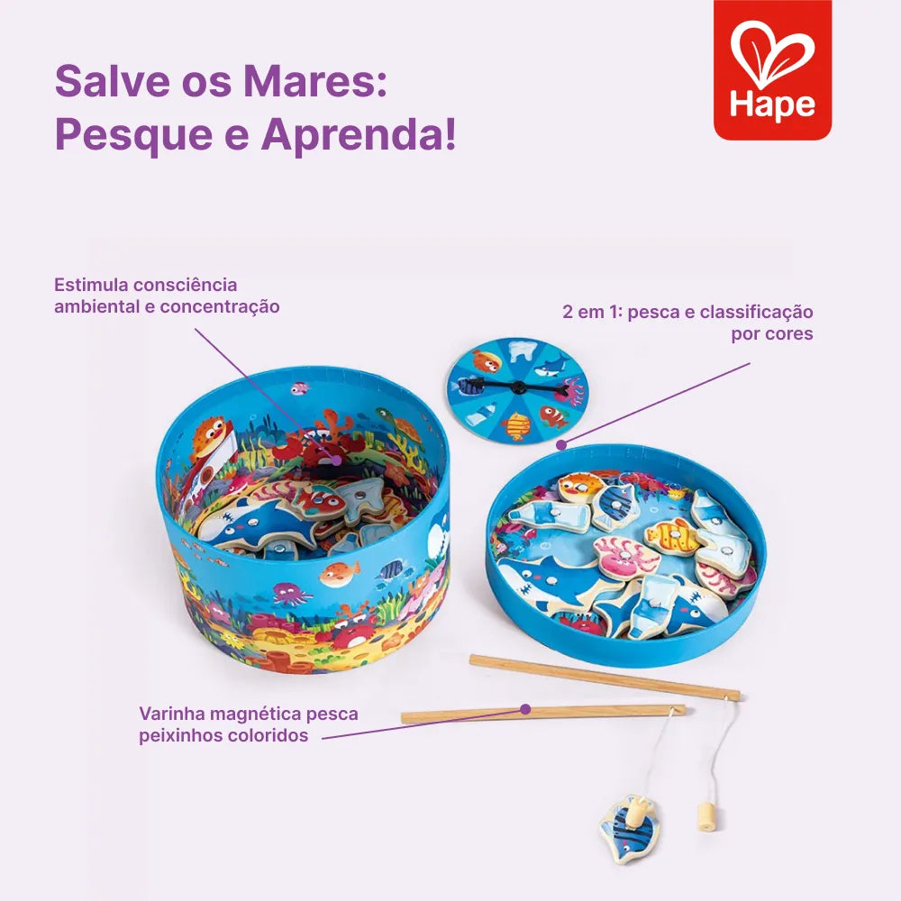 Jogo de Pesca Magnética Salve os Mares Hape, foto 9
