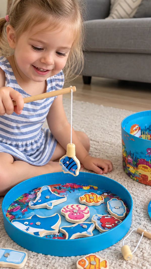 Jogo de Pesca Magnética Salve os Mares Hape CLI1